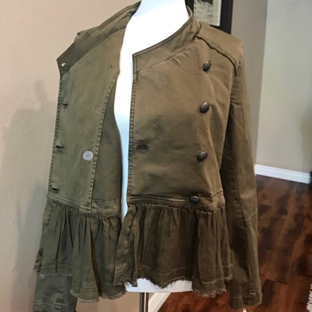 Free People Ruffle Military Jacket - Picture 5 of 6